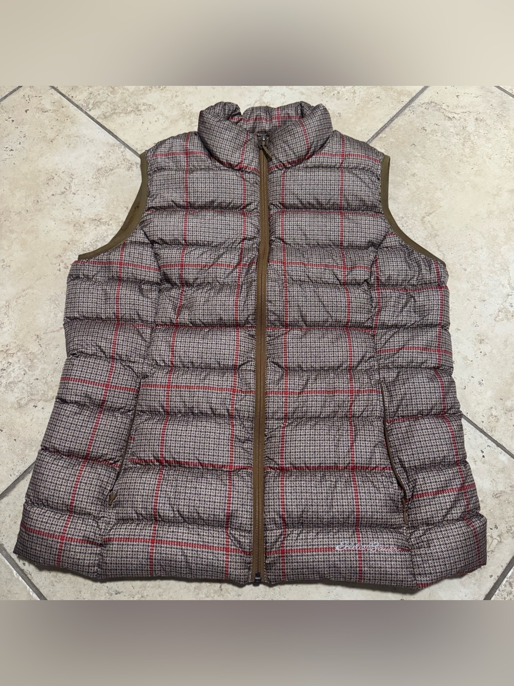 Eddie Bauer Quilted Puffer Full Zip Vest